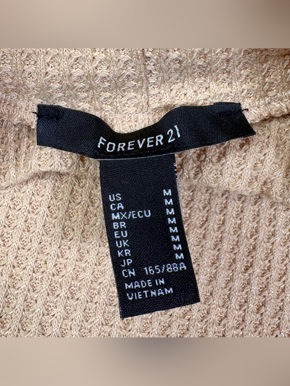 Beige Ribbed Mock Neck Top - Picture 5 of 5